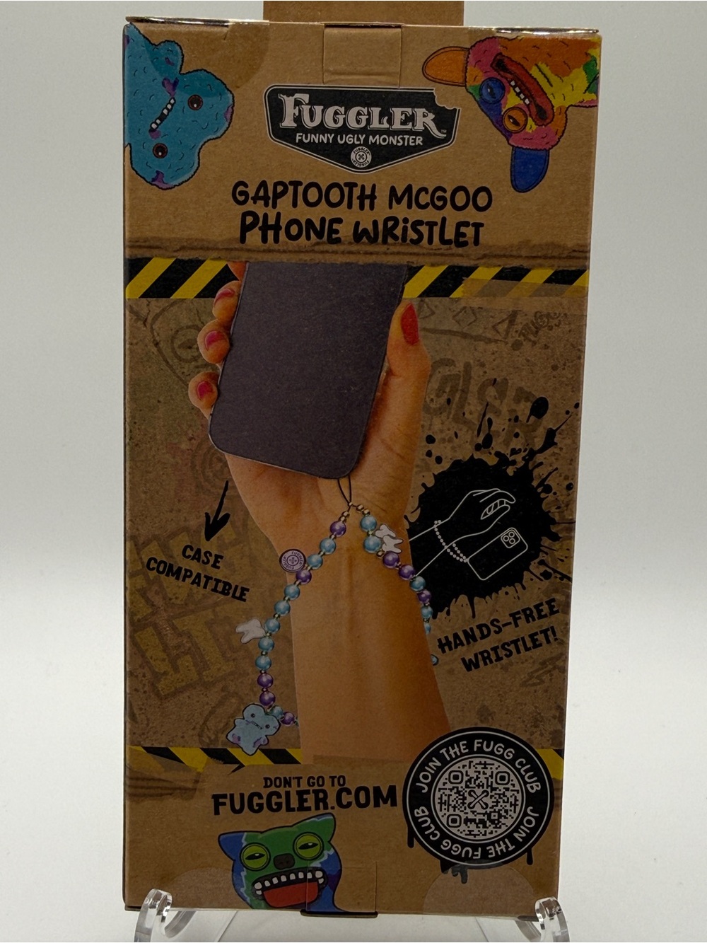 NEW Fuggler Gaptooth McGoo Phone Wristlet - Aqua & Purple Beaded Charm - Picture 4 of 4